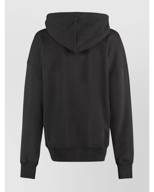 Isabel Marant Black Ribbed Hooded Sweatshirt