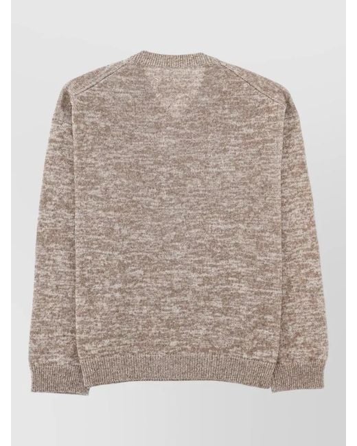 Maison Margiela Natural V Neck Wool Sweater Regular Fit for men