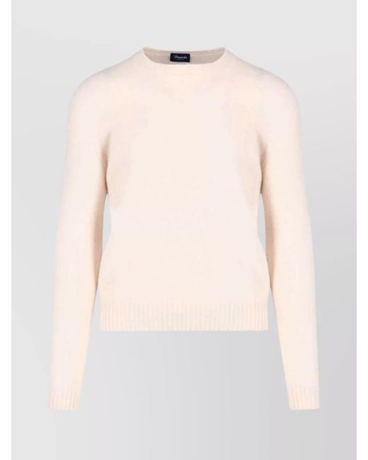 Drumohr Natural Lambswool Crewneck Jumper for men