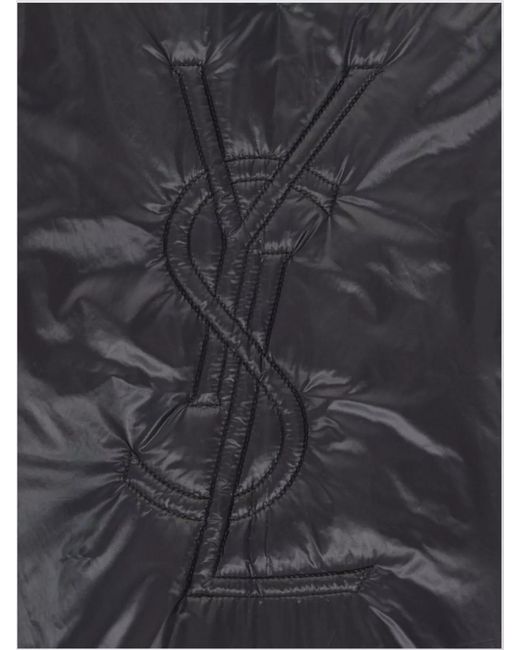 Saint Laurent Gray Padded Hooded Anorak Jacket for men