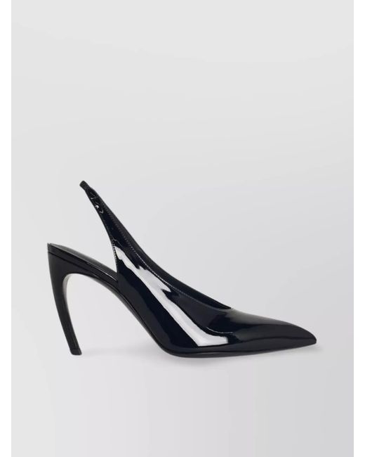 The Attico Blue Patent Slingback Pumps