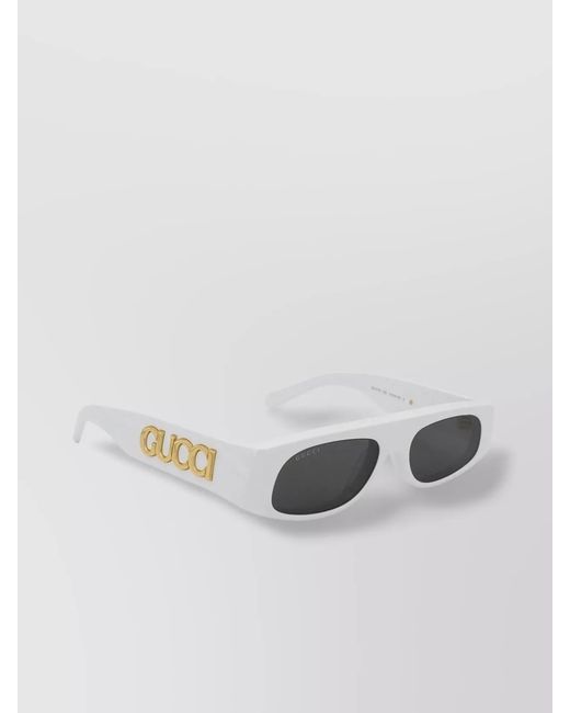 Gucci White Acetate Sunglasses