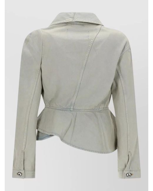 Vivienne Westwood Gray Tailored Jacket Asymmetric Hem Peplum Waist