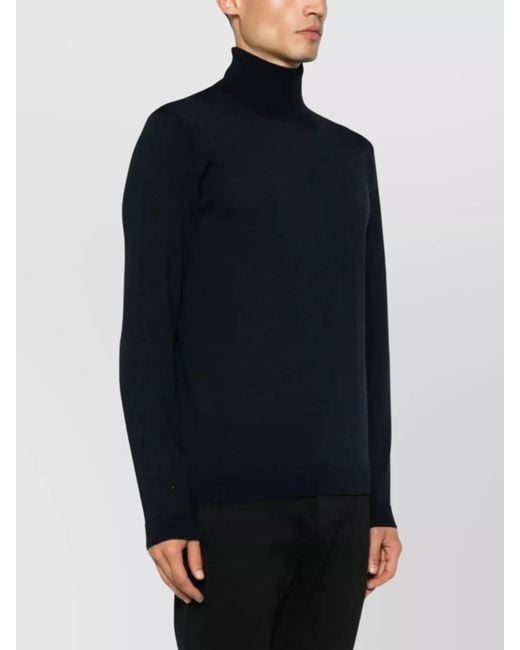 Roberto Collina Blue Merino Wool Turtleneck Sweater for men