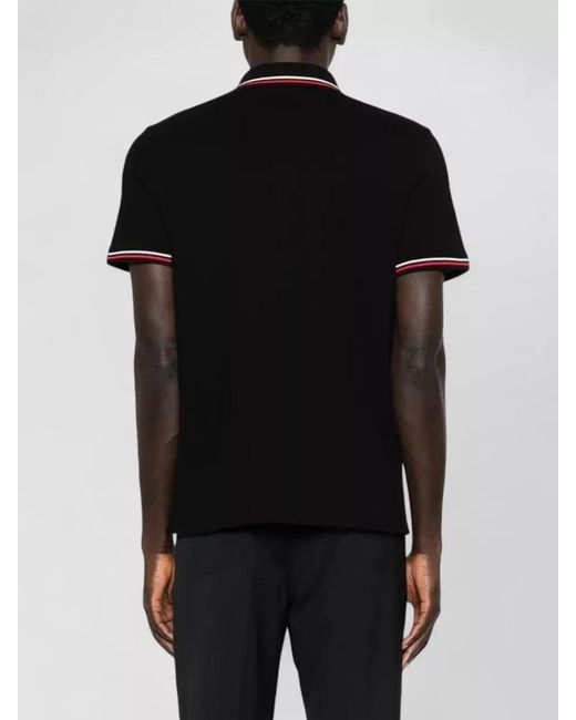 Valentino Garavani Black Cotton Piqué Polo Shirt for men