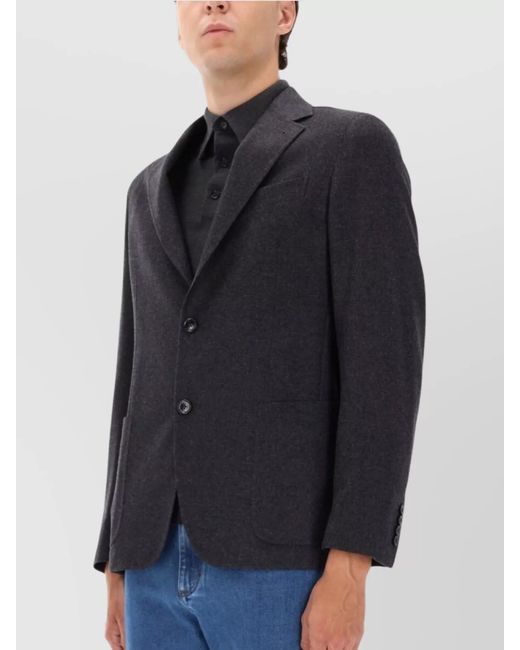 Zegna Blue Buttoned Jacket for men