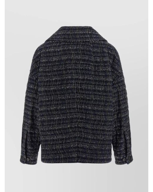 Missoni Blue Viscose Blend Single Breasted Coat