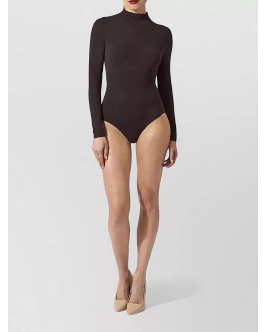 Wolford Black High-Neck Long-Sleeve Shaping Bodysuit
