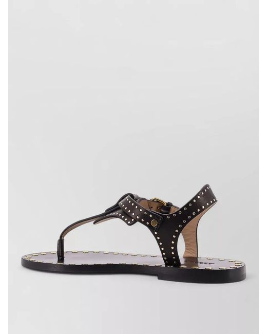 Isabel Marant Multicolor Leather Studded Flat Sandals