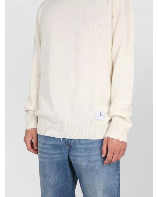 Department 5 Blue Crew Neck Choker Knit Sweater Long Sleeves for men