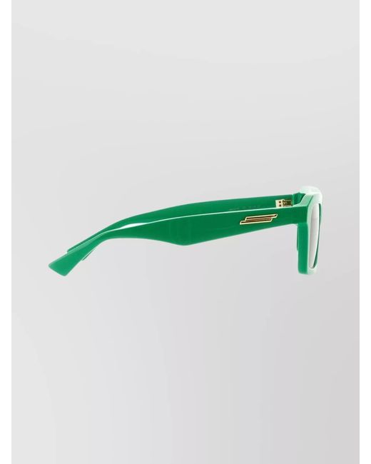 Bottega Veneta Green Square Sunglasses
