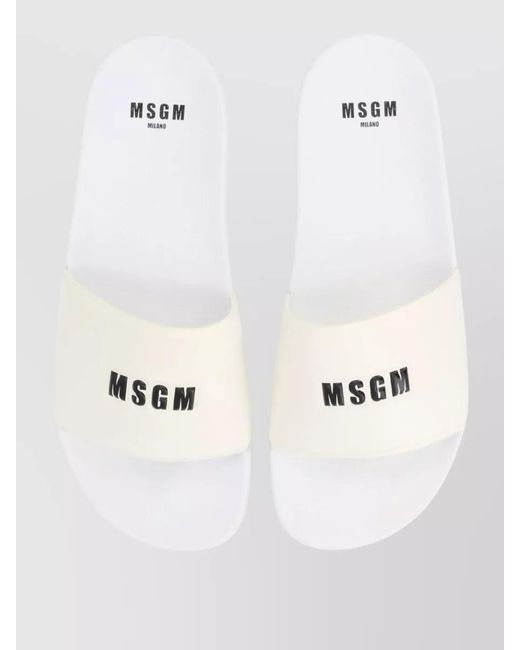 MSGM Natural Slide Sandals Rubber Sole Open Toe for men