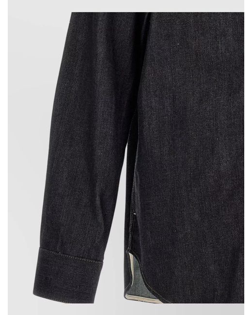 Jil Sander Blue Denim Long-Sleeve Shirt for men