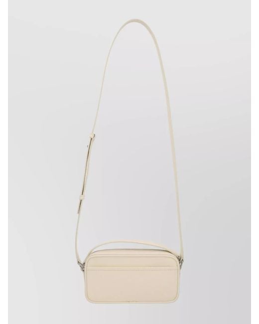 Jacquemus White Leather Messenger Bag for men