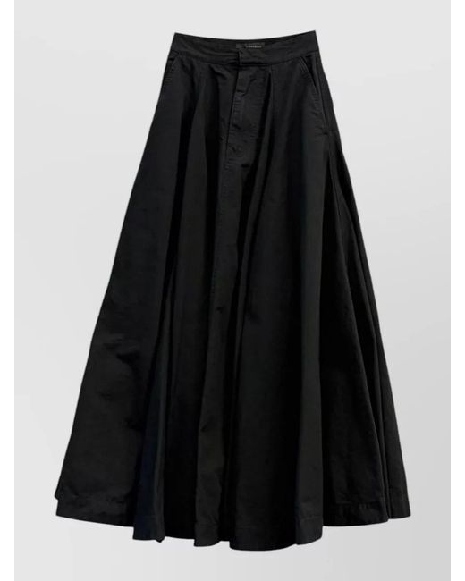 Balenciaga Black Cotton Maxi Skirt