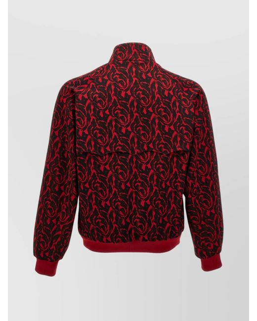 Baracuta Red Jacquard Bomber Jacket for men