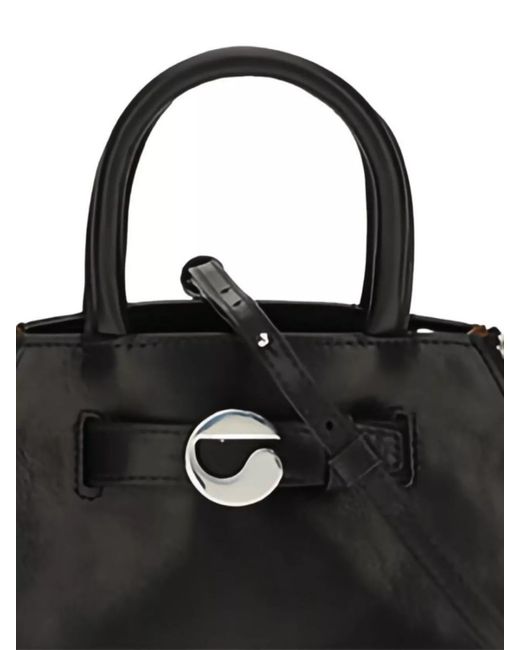 Coperni Black Swipe Leather Shoulder Bag