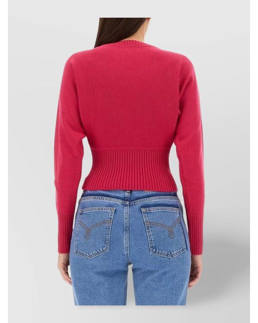Moschino Red Wool Jumper