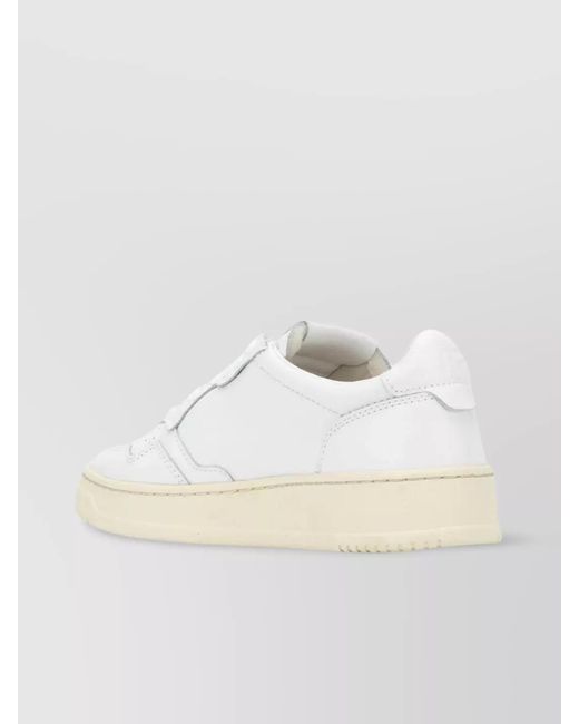Autry White Leather Medalist Low-Top Sneakers