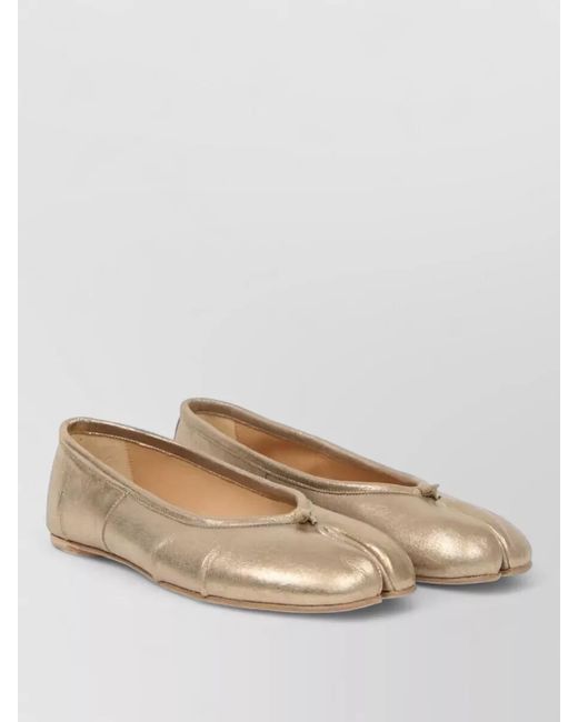 Maison Margiela Natural Leather Tabi Ballerina Shoes