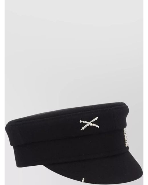 Ruslan Baginskiy Black Wool Baker Boy Cap