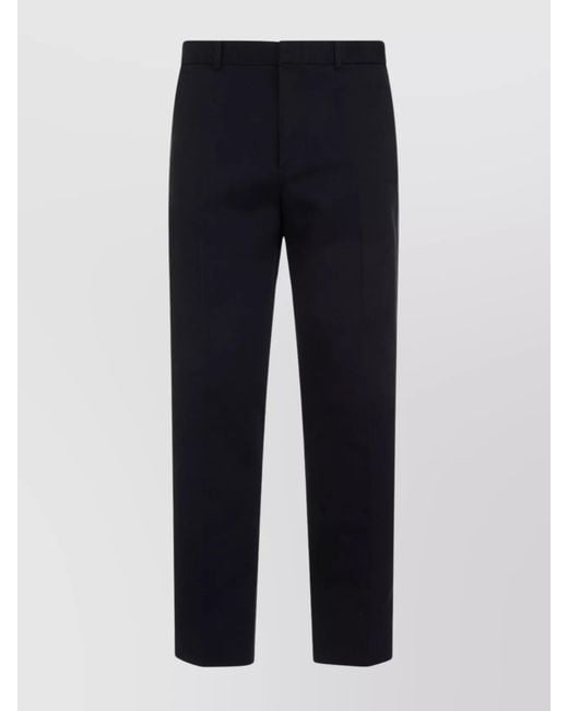Gucci Blue Cotton Straight-Leg Chino Trousers for men