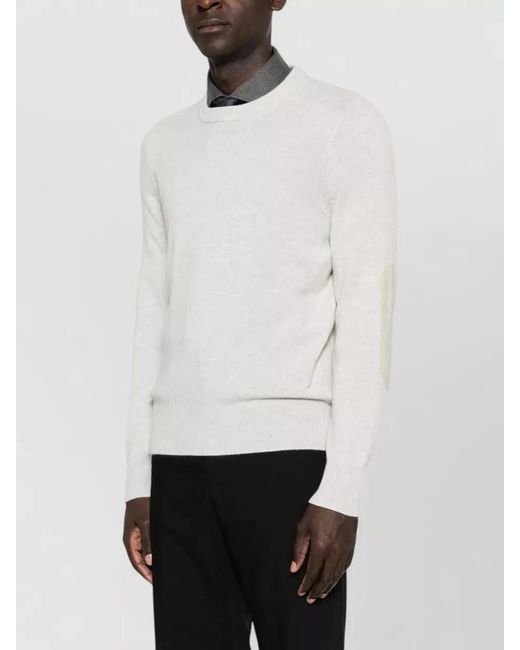 Brunello Cucinelli Natural Cashmere Crew Neck Long Sleeve Jumper for men