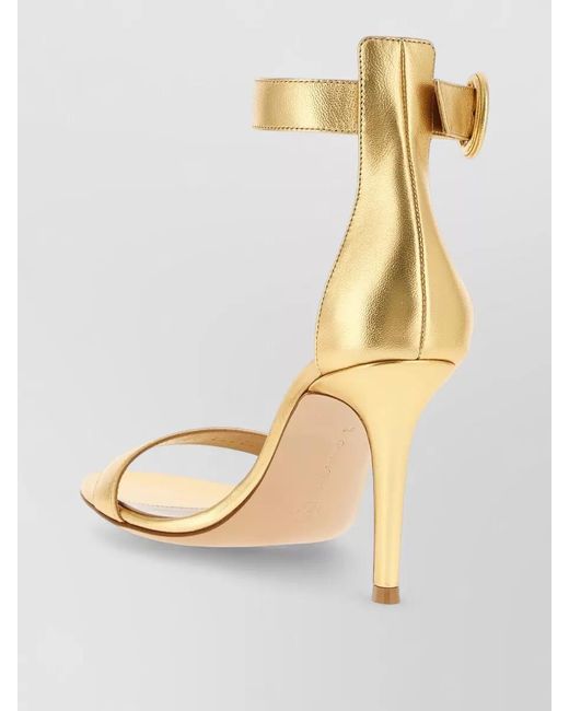 Gianvito Rossi Metallic Leather Portofino Sandals
