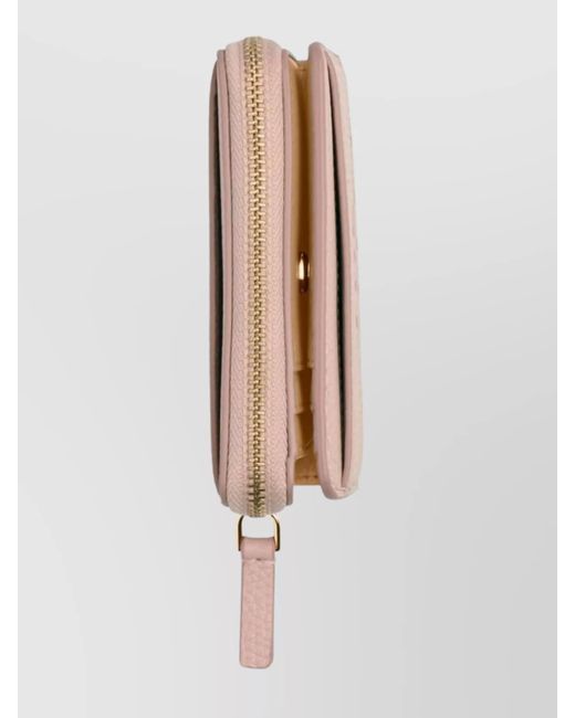 Marc Jacobs Pink Leather Pebbled Compact Wallet