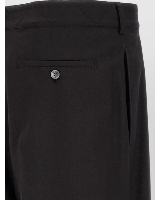 Marni Black Virgin Wool Pleated Tailored Trousers for men
