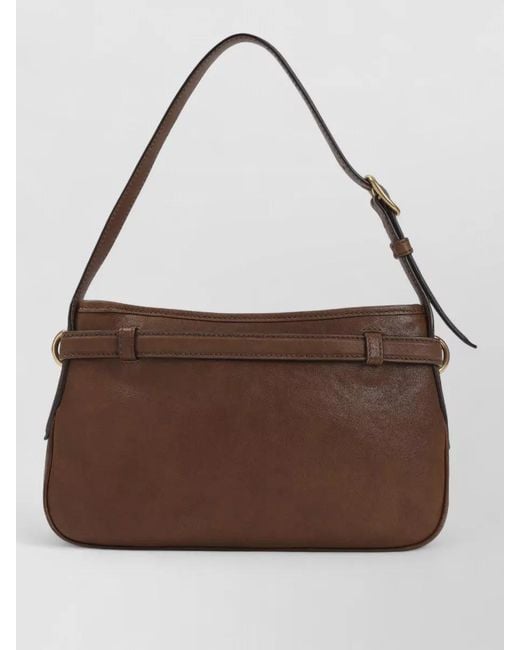 Miu Miu Brown Leather Shoulder Clutch Bag Warm Design