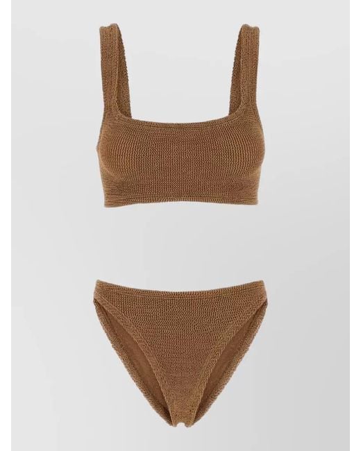 Hunza G White Textured Bikini