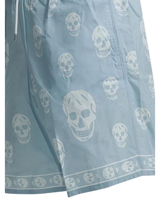 McQueen Blue Swim Shorts for men