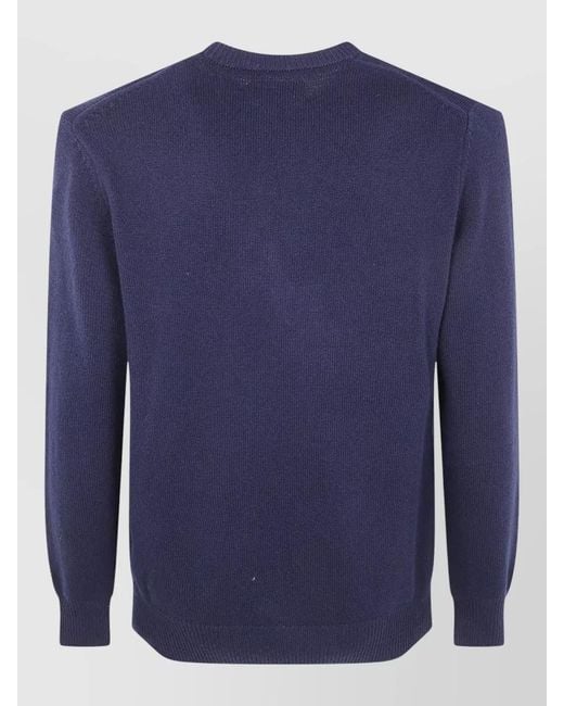 Mc2 Saint Barth Blue Heron Crew Neck Graphic Long Sleeve Top for men