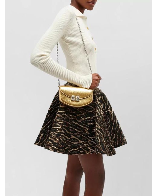Ganni Metallic Lulu Chain Wallet Crossbody Bag