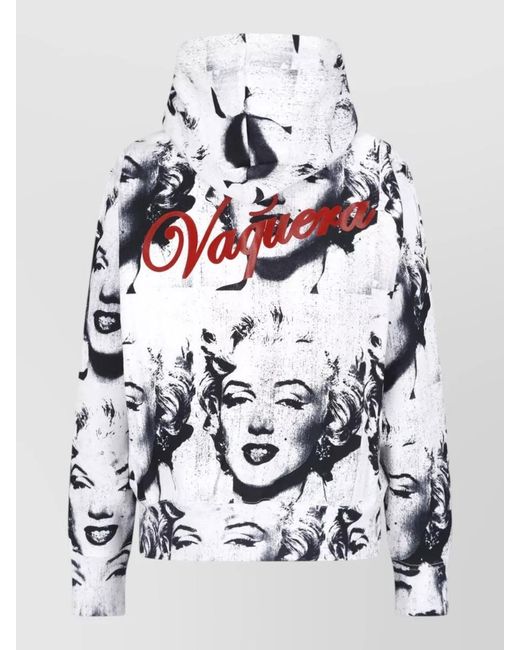 VAQUERA Multicolor Hooded Sweatshirt Graphic Print Kangaroo Pocket