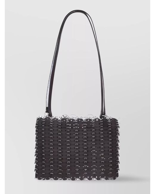 Rabanne Black 1969 Chain Mail Leather Shoulder Bag
