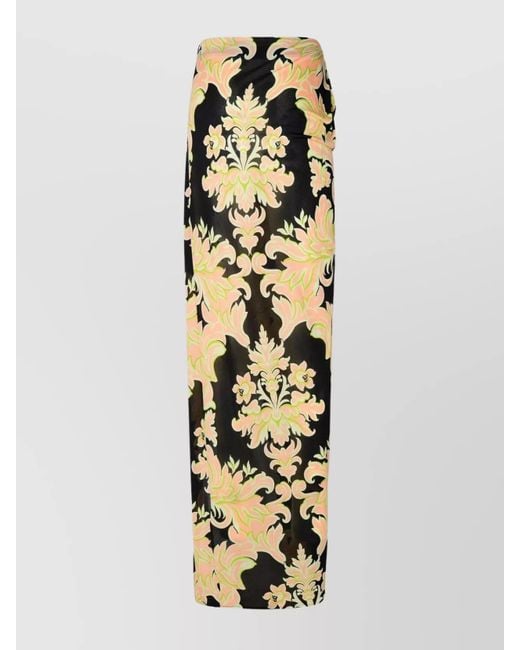 Etro Metallic Viscose Sarong Skirt