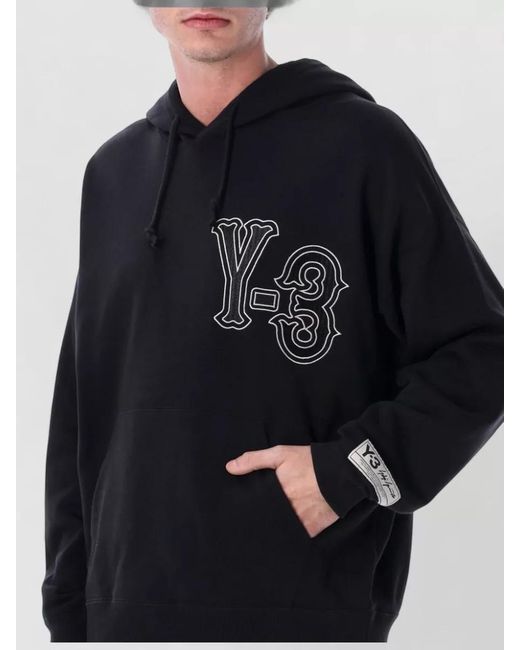 Y-3 Blue Elite 5 Hooded Sweatshirt Oversized Cut for men