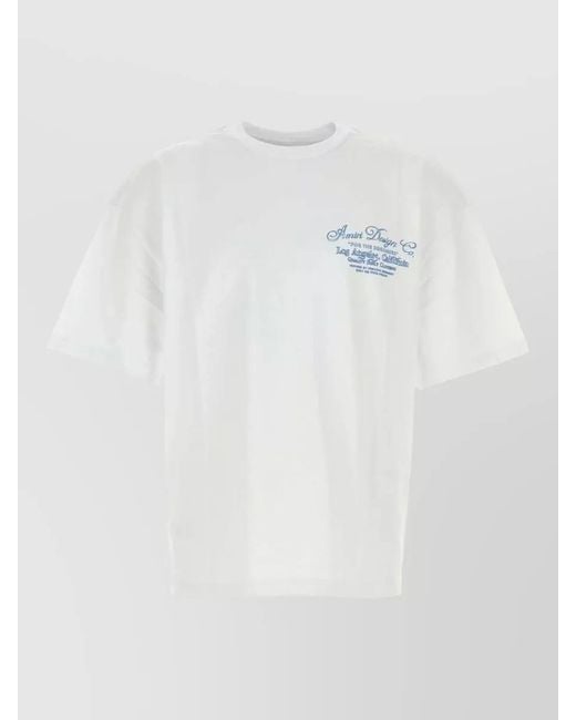 Amiri White Cotton Oversized T-Shirt for men