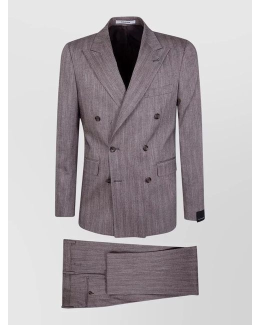 Tagliatore Gray Bruce Double Breasted Suit Jacket for men
