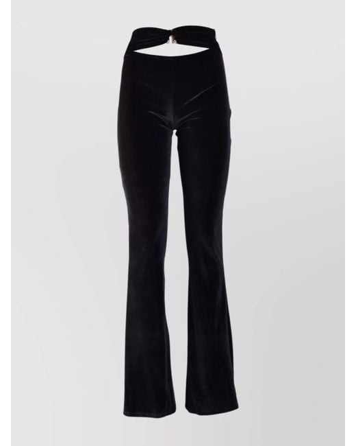 Philipp Plein Blue Flared Trousers