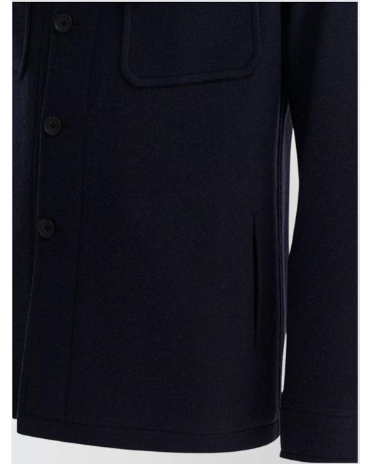 Tagliatore Blue Wool Single-Breasted Jacket for men