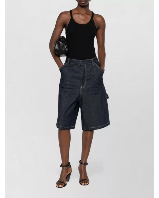 IRO Black Ribbed Scoop Neck Sleeveless Tank Top