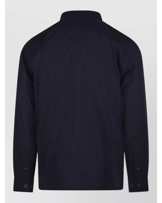 C P Company Blue Cotton Long-Sleeve Shirt for men