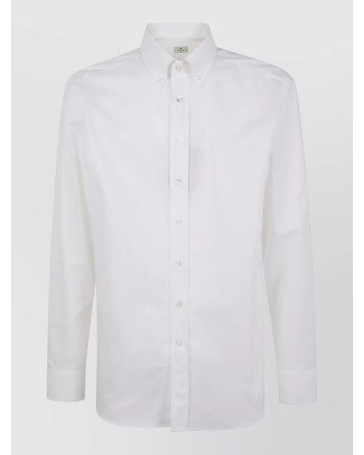 Etro White Cotton Shirt for men