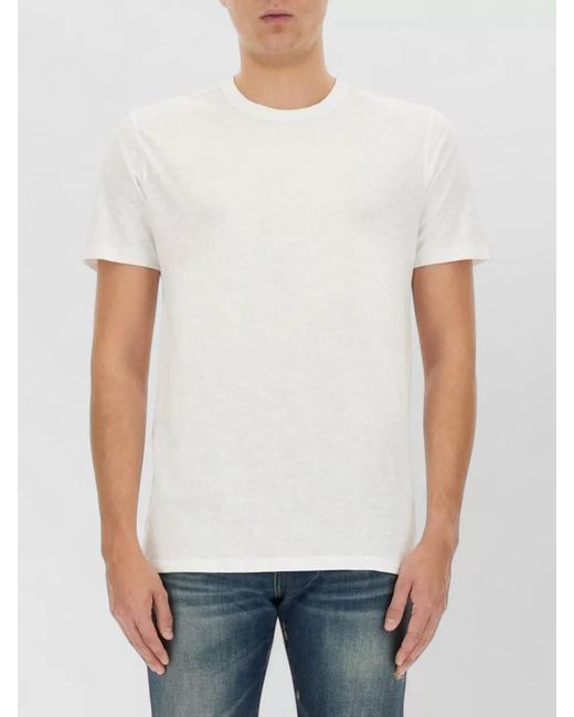 Boss White Cotton Crew Neck Short Sleeve T Shirt for men