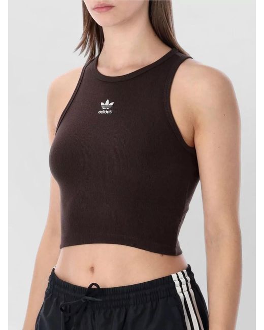 Adidas Originals Black Ribbed Tank Top