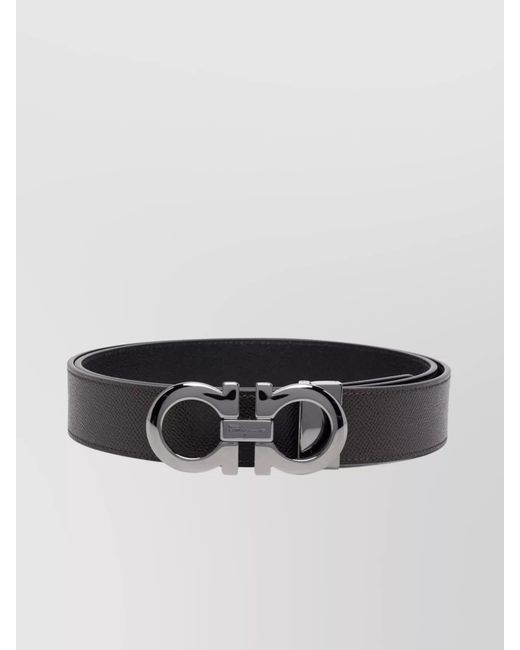 Ferragamo Multicolor Hammered Leather Reversible Belt for men