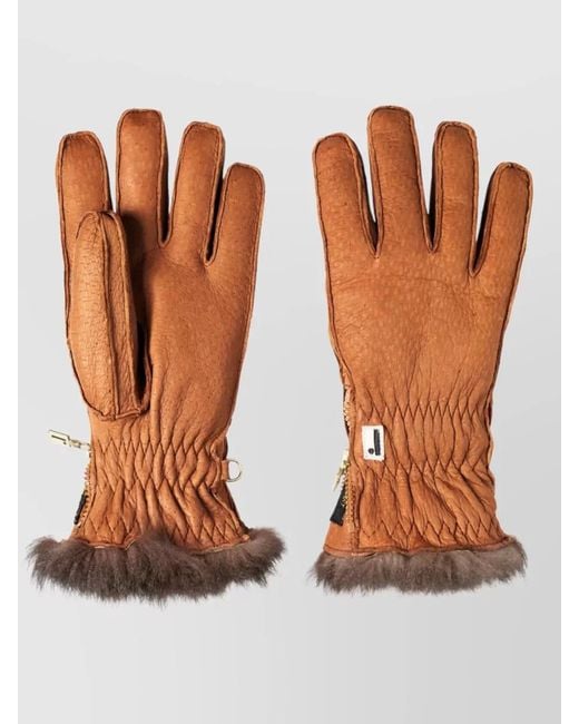 Restelli Brown Leather Gloves